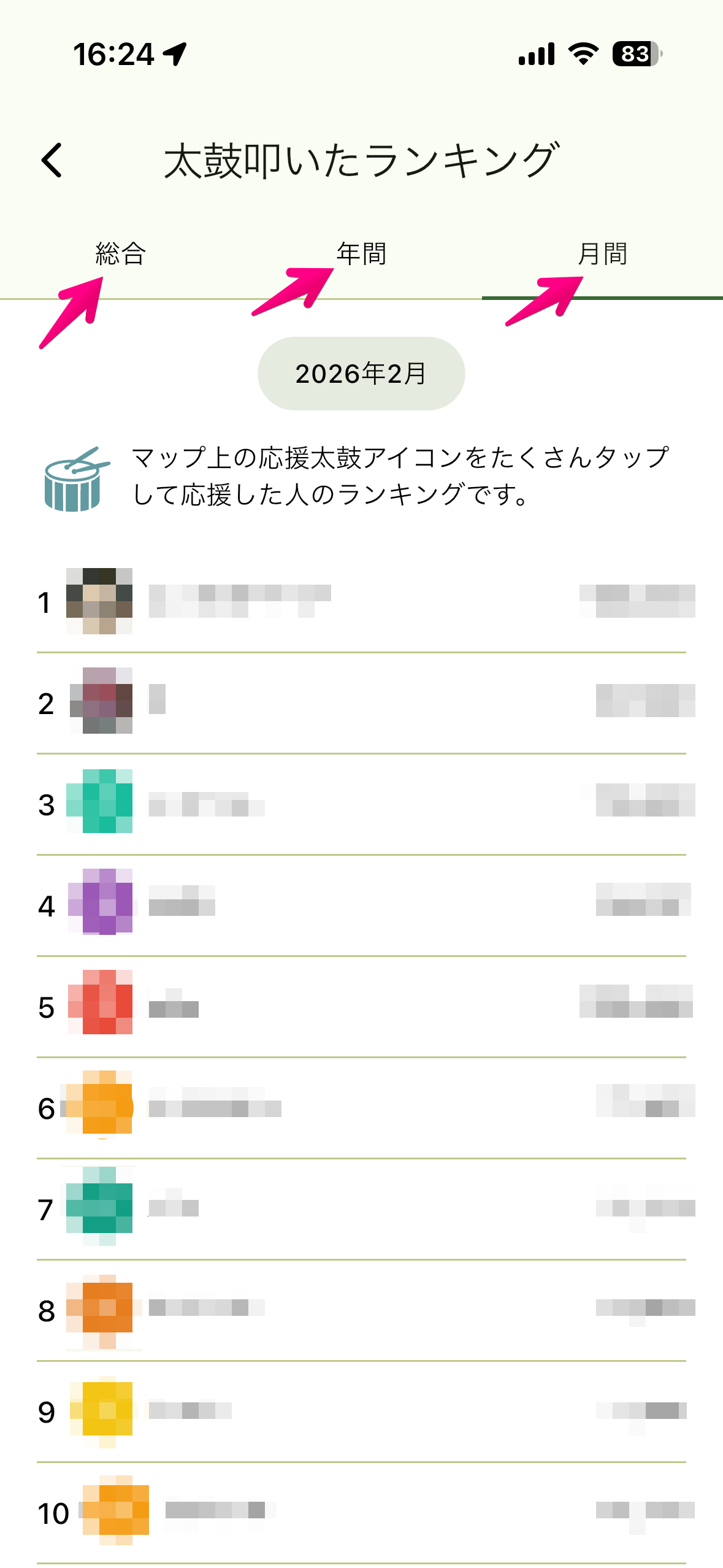 太鼓叩いたランキング